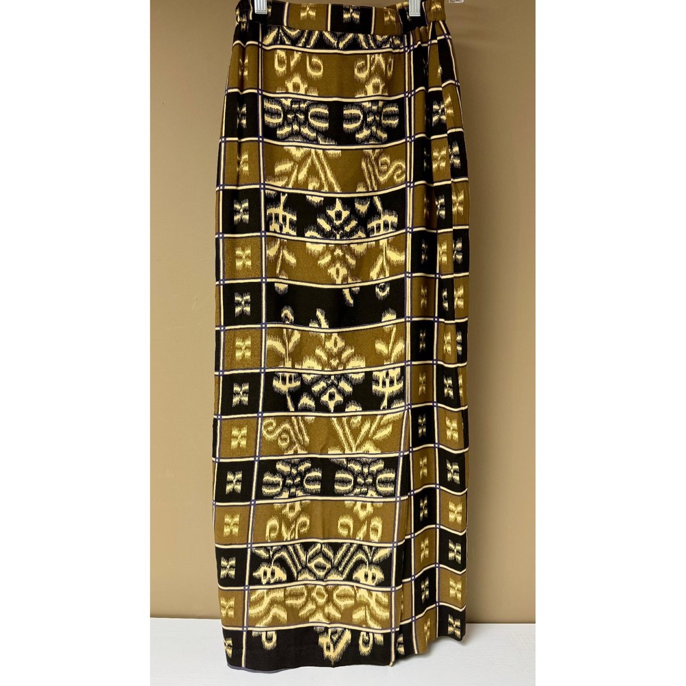 Vintage‎ Print Maxi Skirt High Waist Bohemian Long Skirt Slinky Fabric